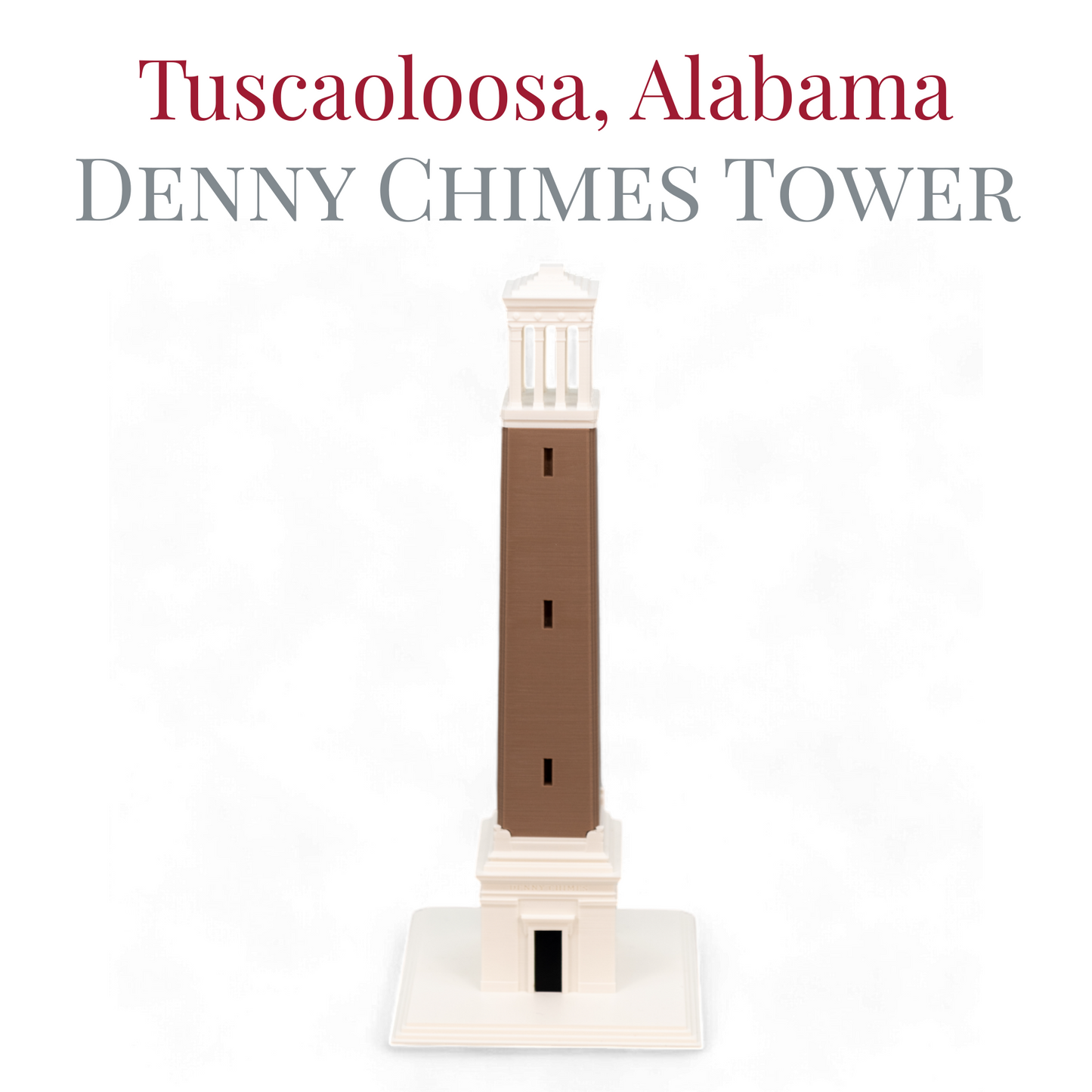 Denny Chimes Tower 3D Replica | Tuscaloosa, Alabama | Graduation Gift & Fan Memorabilia & Home, Dorm, Office Décor