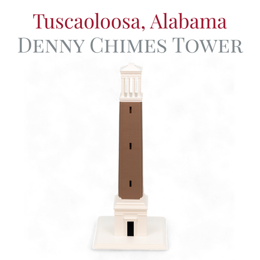 Denny Chimes Tower 3D Replica | Tuscaloosa, Alabama | Graduation Gift & Fan Memorabilia & Home, Dorm, Office Décor