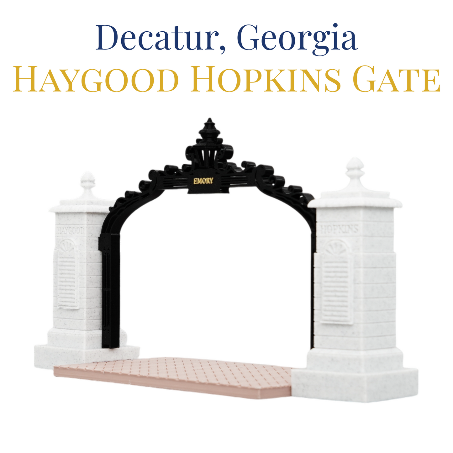 Haygood Hopkins Gate 3D Replica | Decatur, Georgia | Graduation Gift & Fan Memorabilia & Home, Dorm, Office Décor