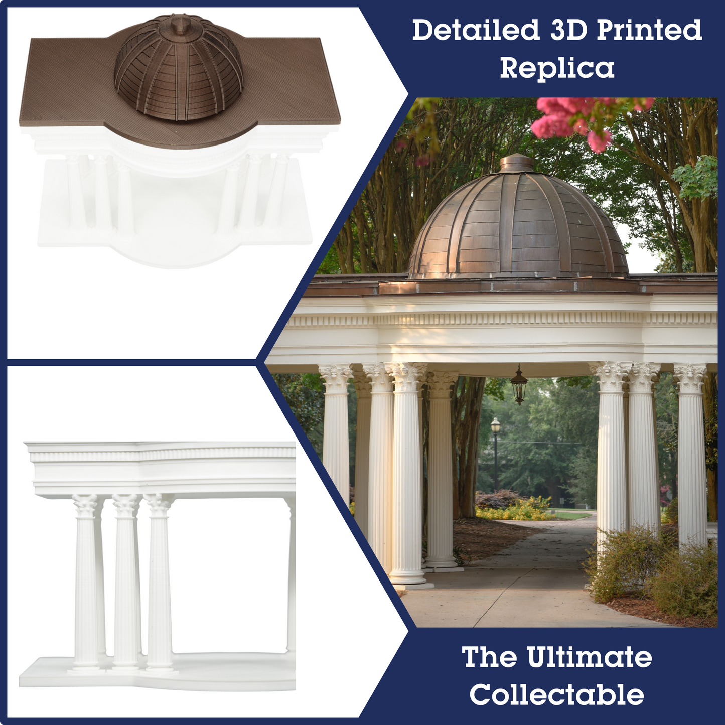 Pergola Circle 3D Replica | Milledgeville, Georgia | Graduation Gift & Fan Memorabilia & Home, Dorm, Office Décor