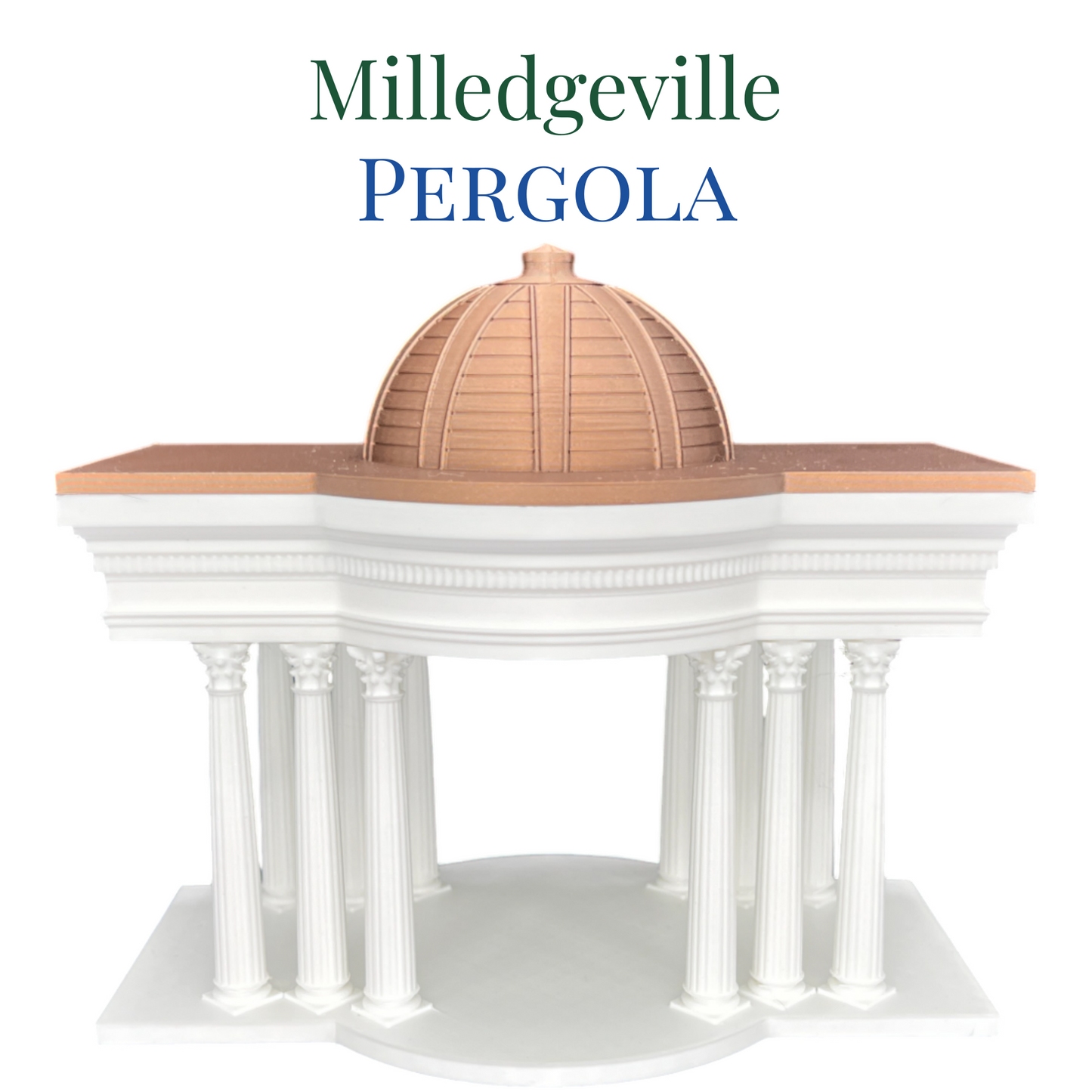 Pergola Circle 3D Replica | Milledgeville, Georgia | Graduation Gift & Fan Memorabilia & Home, Dorm, Office Décor