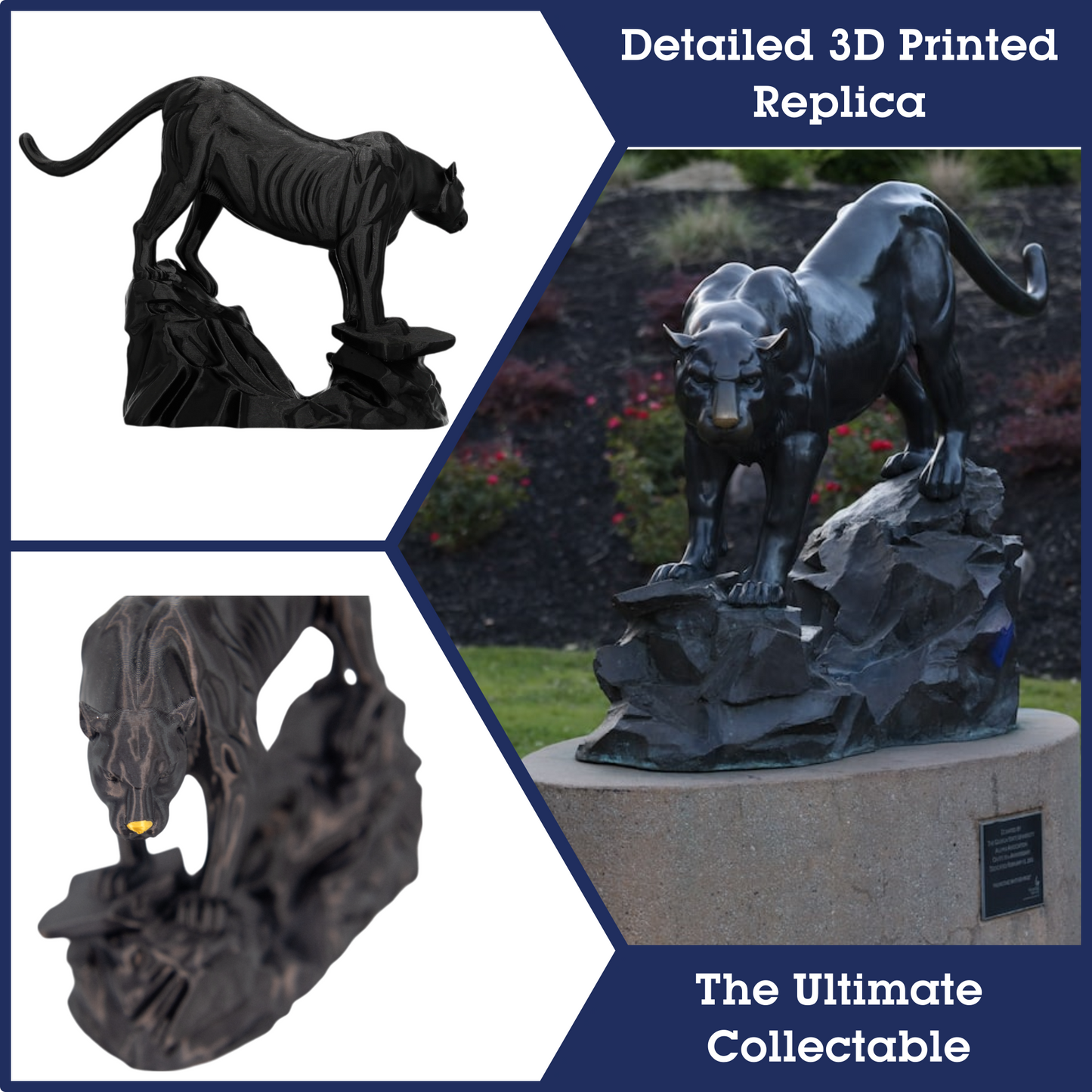 Pounce Statue 3D Replica | Atlanta, Georgia | Graduation Gift & Fan Memorabilia & Home, Dorm, Office Décor